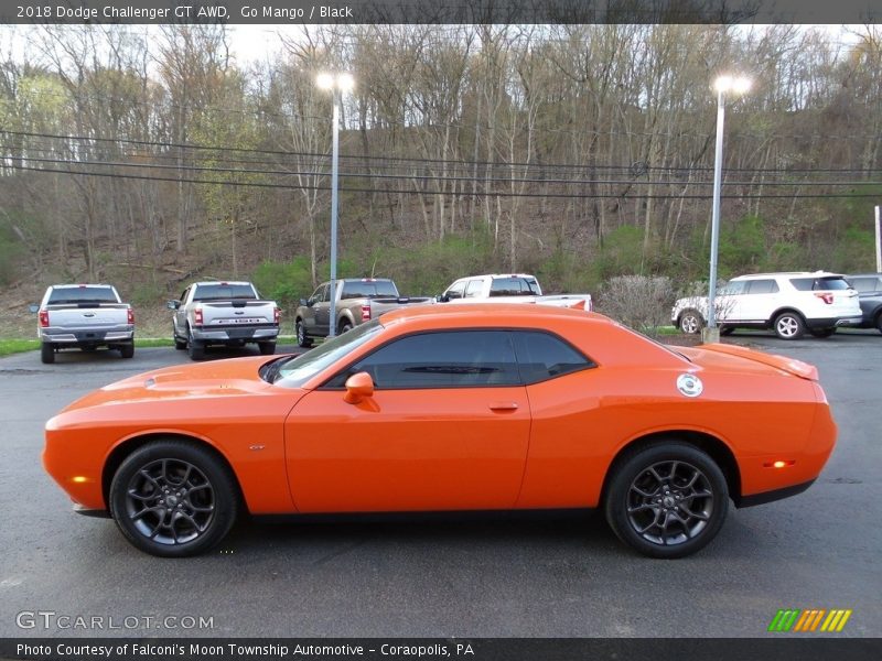 Go Mango / Black 2018 Dodge Challenger GT AWD