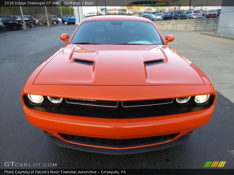 Go Mango / Black 2018 Dodge Challenger GT AWD