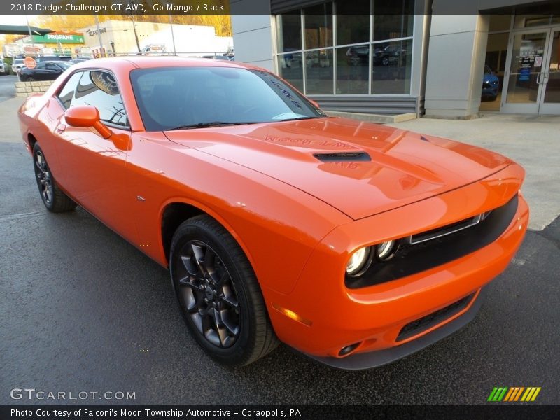 Go Mango / Black 2018 Dodge Challenger GT AWD