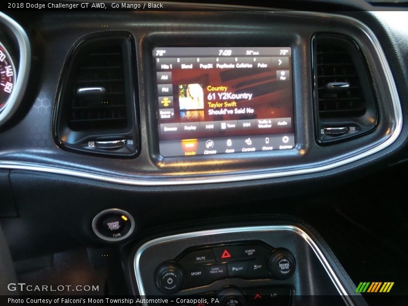 Go Mango / Black 2018 Dodge Challenger GT AWD