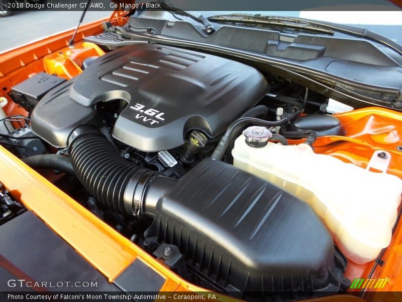 Go Mango / Black 2018 Dodge Challenger GT AWD