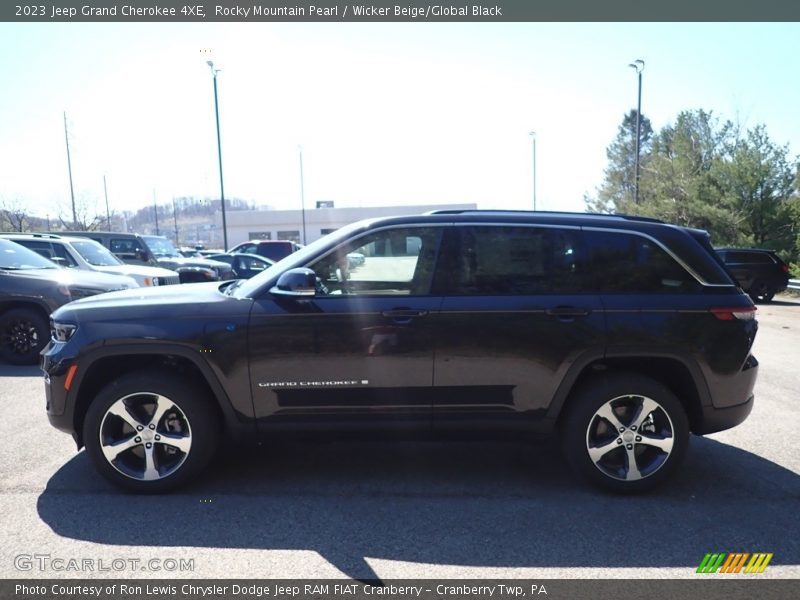 Rocky Mountain Pearl / Wicker Beige/Global Black 2023 Jeep Grand Cherokee 4XE