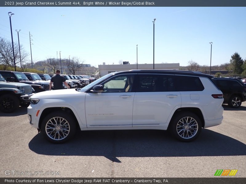 Bright White / Wicker Beige/Global Black 2023 Jeep Grand Cherokee L Summit 4x4