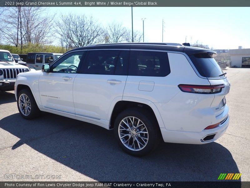 Bright White / Wicker Beige/Global Black 2023 Jeep Grand Cherokee L Summit 4x4