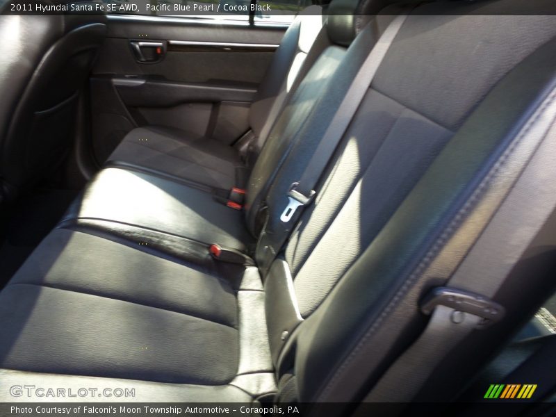 Pacific Blue Pearl / Cocoa Black 2011 Hyundai Santa Fe SE AWD