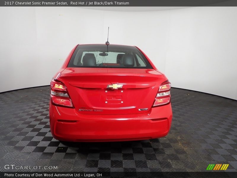 Red Hot / Jet Black/Dark Titanium 2017 Chevrolet Sonic Premier Sedan
