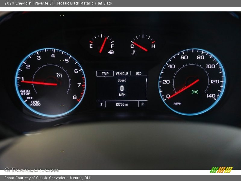 Mosaic Black Metallic / Jet Black 2020 Chevrolet Traverse LT