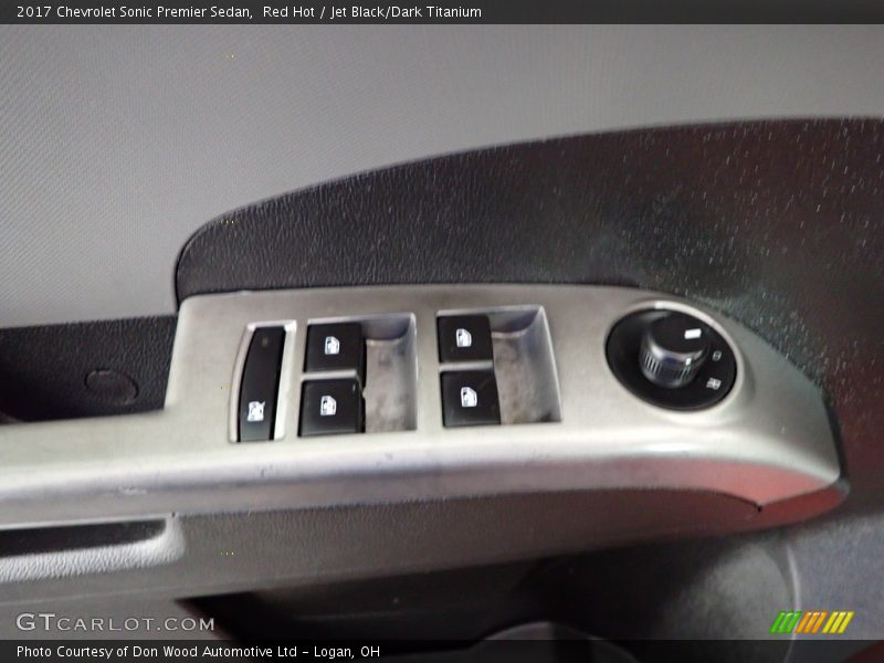 Red Hot / Jet Black/Dark Titanium 2017 Chevrolet Sonic Premier Sedan