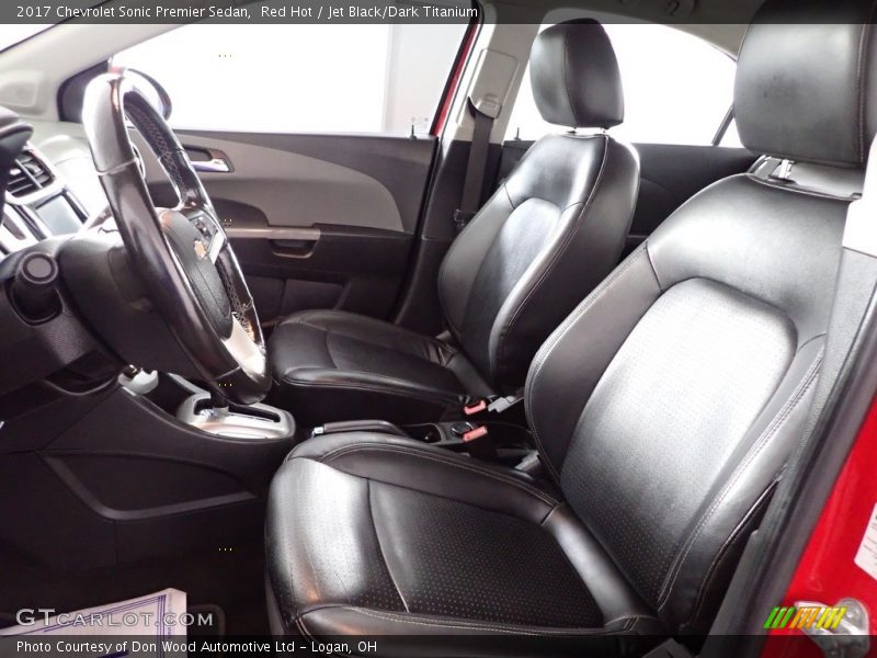 Red Hot / Jet Black/Dark Titanium 2017 Chevrolet Sonic Premier Sedan