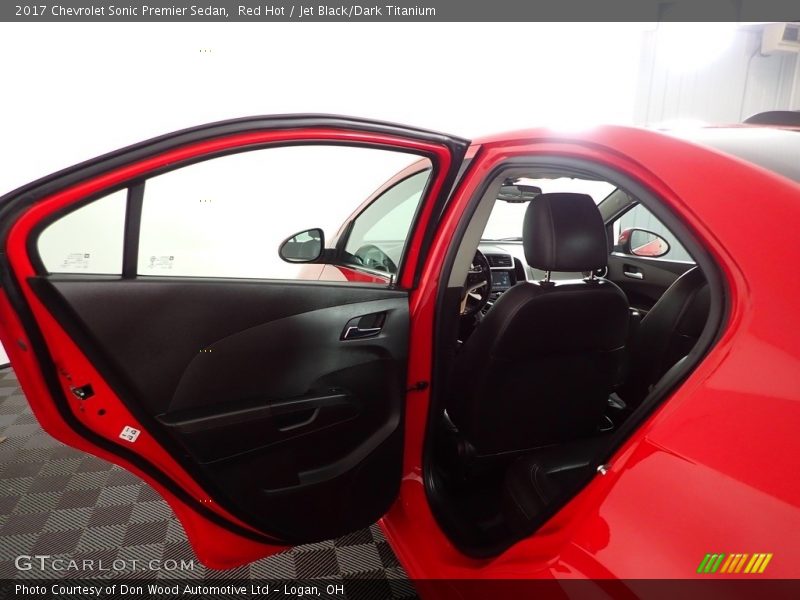 Red Hot / Jet Black/Dark Titanium 2017 Chevrolet Sonic Premier Sedan