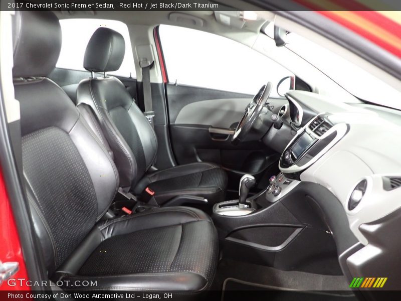 Red Hot / Jet Black/Dark Titanium 2017 Chevrolet Sonic Premier Sedan