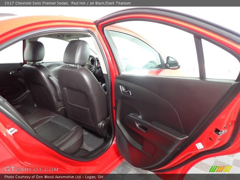 Red Hot / Jet Black/Dark Titanium 2017 Chevrolet Sonic Premier Sedan