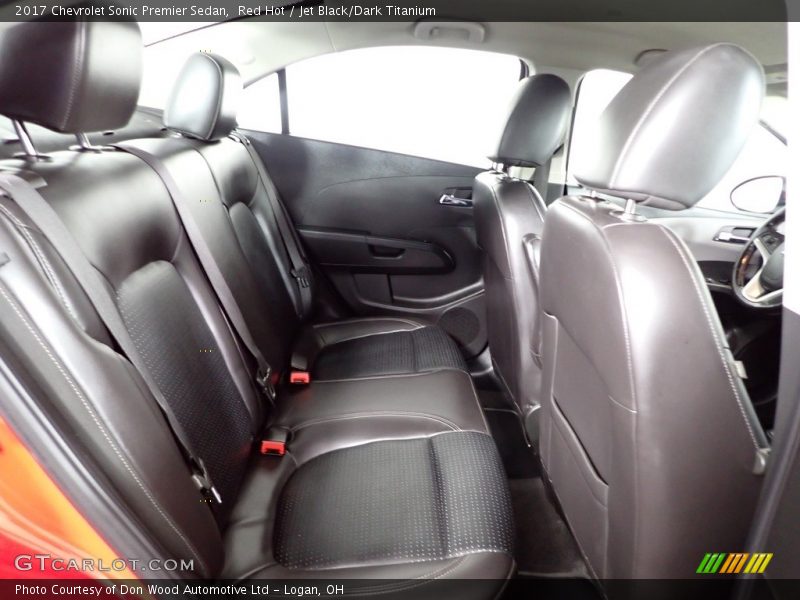 Red Hot / Jet Black/Dark Titanium 2017 Chevrolet Sonic Premier Sedan