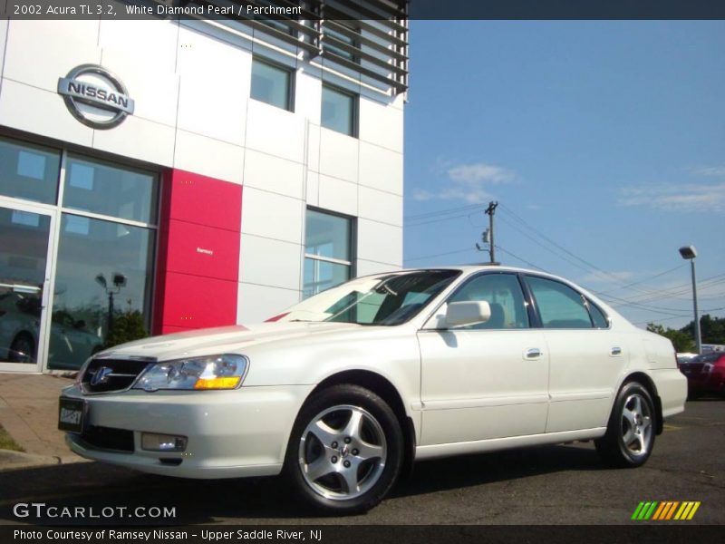 White Diamond Pearl / Parchment 2002 Acura TL 3.2