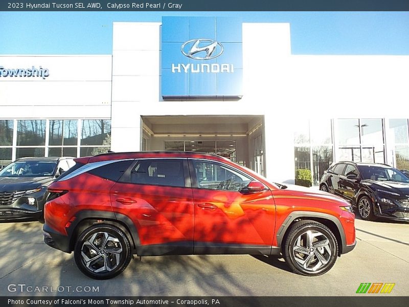 Calypso Red Pearl / Gray 2023 Hyundai Tucson SEL AWD