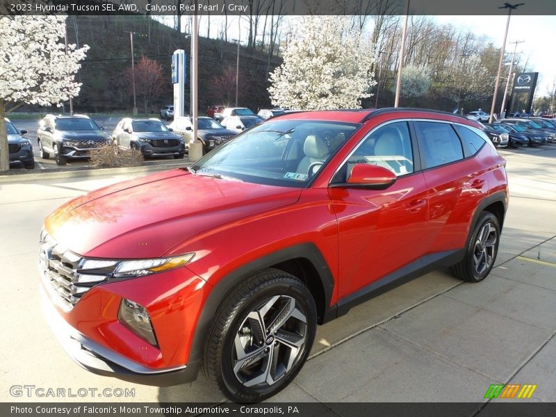 Calypso Red Pearl / Gray 2023 Hyundai Tucson SEL AWD