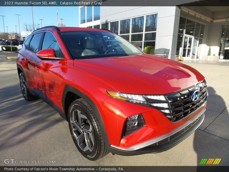 Calypso Red Pearl / Gray 2023 Hyundai Tucson SEL AWD