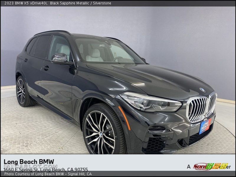 Black Sapphire Metallic / Silverstone 2023 BMW X5 xDrive40i