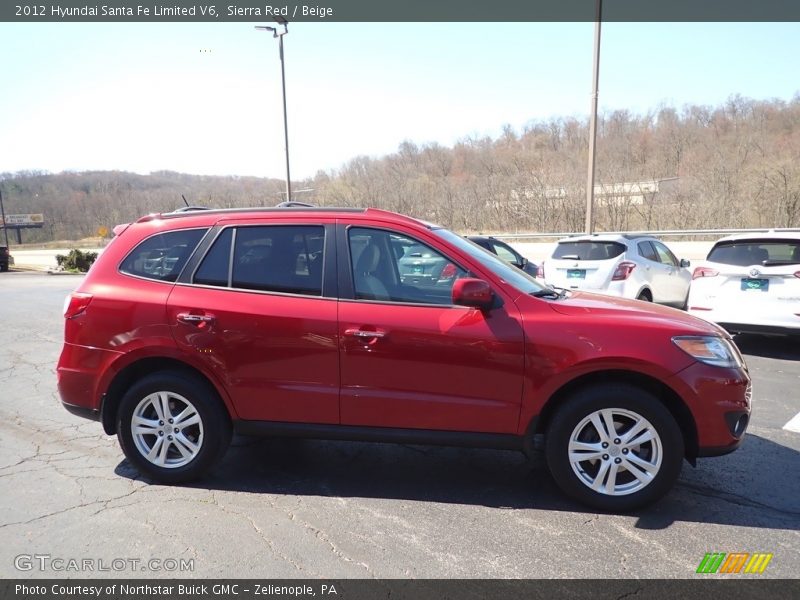 Sierra Red / Beige 2012 Hyundai Santa Fe Limited V6