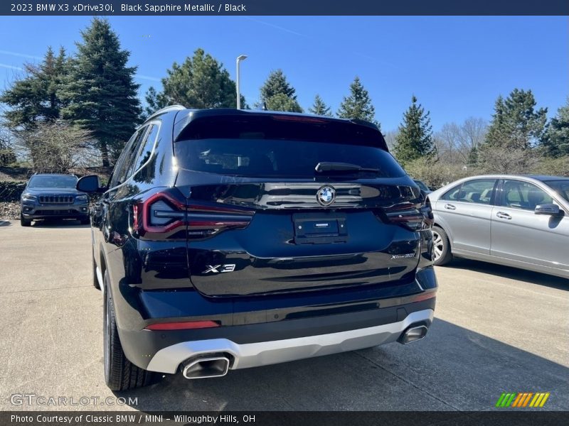 Black Sapphire Metallic / Black 2023 BMW X3 xDrive30i