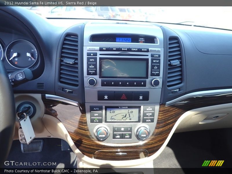 Sierra Red / Beige 2012 Hyundai Santa Fe Limited V6