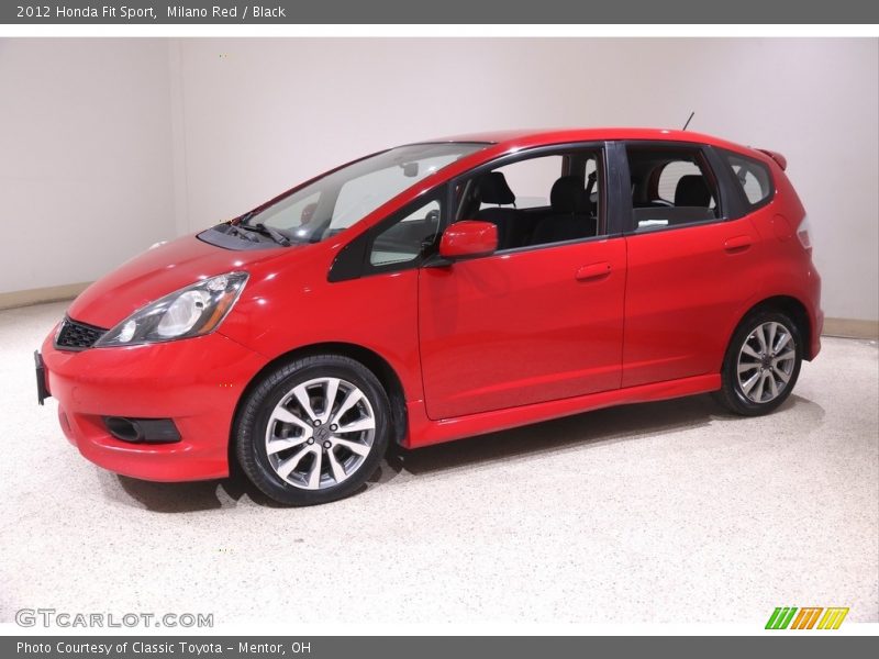 Milano Red / Black 2012 Honda Fit Sport