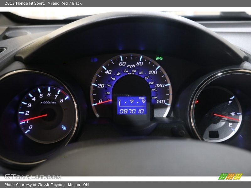 Milano Red / Black 2012 Honda Fit Sport