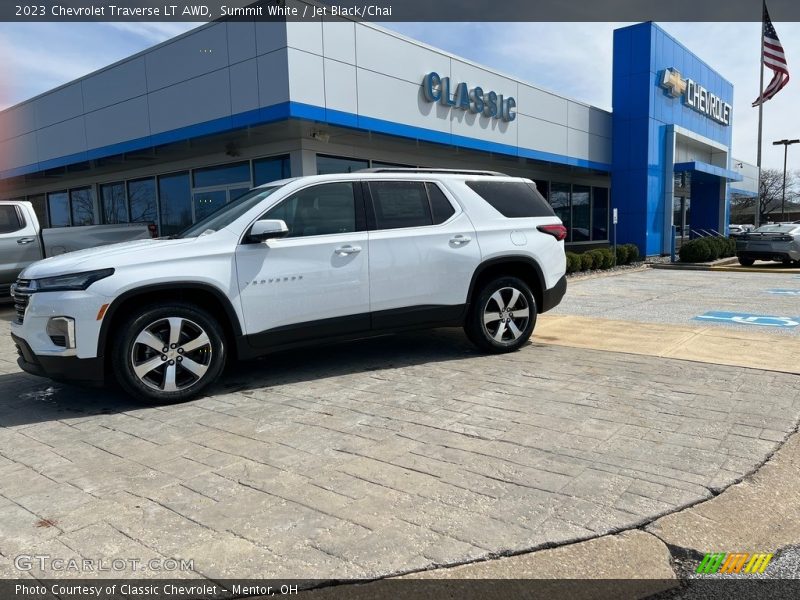 Summit White / Jet Black/Chai 2023 Chevrolet Traverse LT AWD