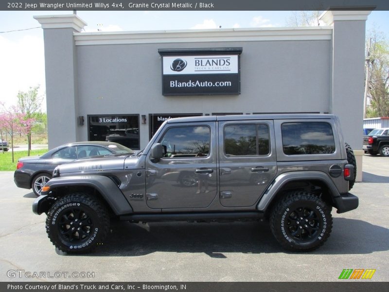 Granite Crystal Metallic / Black 2022 Jeep Wrangler Unlimited Willys 4x4