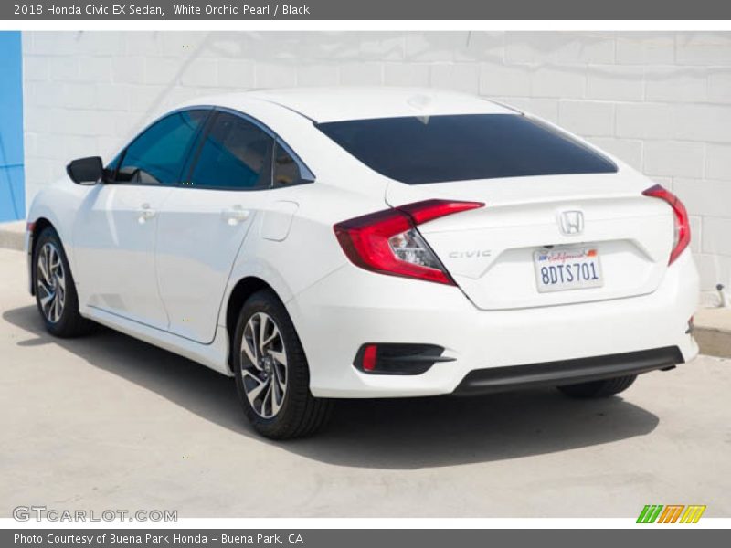 White Orchid Pearl / Black 2018 Honda Civic EX Sedan