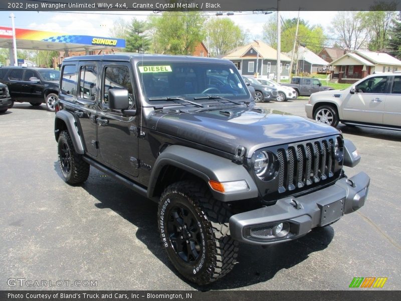 Granite Crystal Metallic / Black 2022 Jeep Wrangler Unlimited Willys 4x4