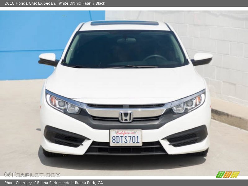 White Orchid Pearl / Black 2018 Honda Civic EX Sedan