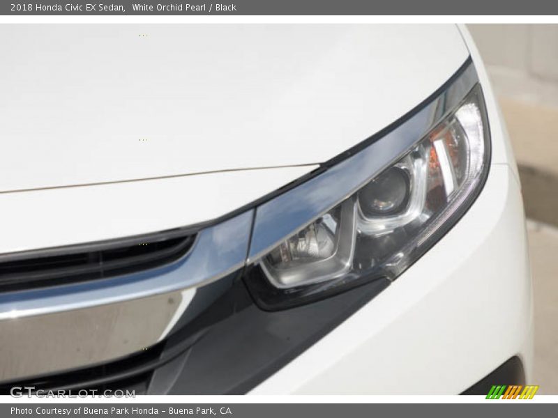 White Orchid Pearl / Black 2018 Honda Civic EX Sedan
