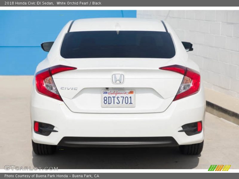 White Orchid Pearl / Black 2018 Honda Civic EX Sedan