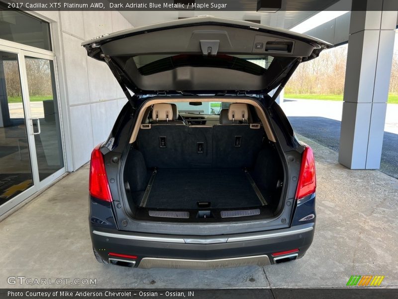 Dark Adriatic Blue Metallic / Maple Sugar 2017 Cadillac XT5 Platinum AWD