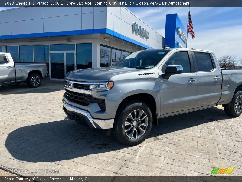 Sterling Gray Metallic / Gideon/Very Dark Atmosphere 2023 Chevrolet Silverado 1500 LT Crew Cab 4x4
