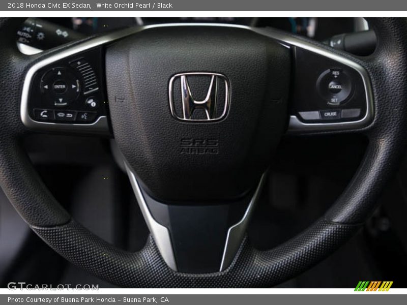 White Orchid Pearl / Black 2018 Honda Civic EX Sedan