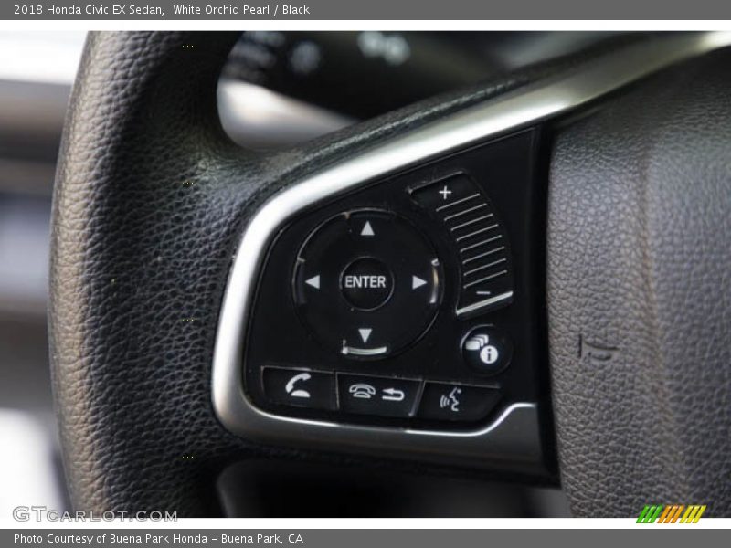 White Orchid Pearl / Black 2018 Honda Civic EX Sedan