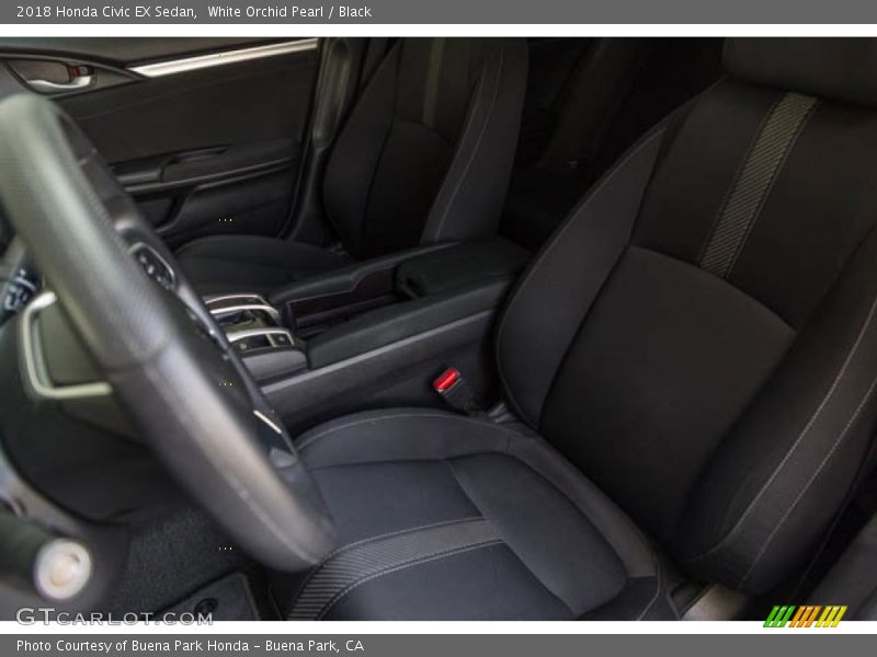 White Orchid Pearl / Black 2018 Honda Civic EX Sedan