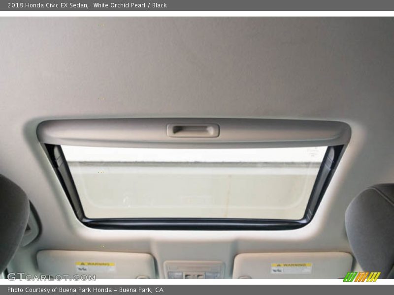 White Orchid Pearl / Black 2018 Honda Civic EX Sedan