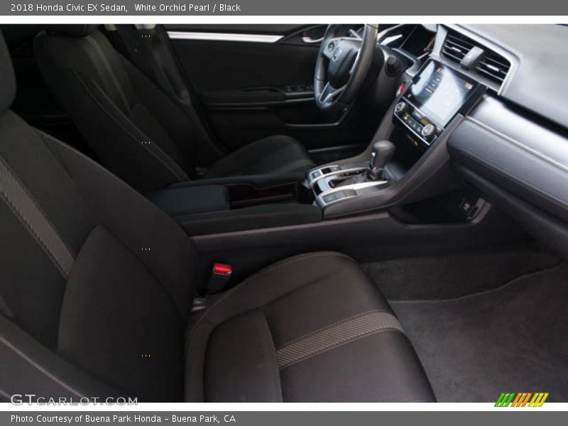 White Orchid Pearl / Black 2018 Honda Civic EX Sedan