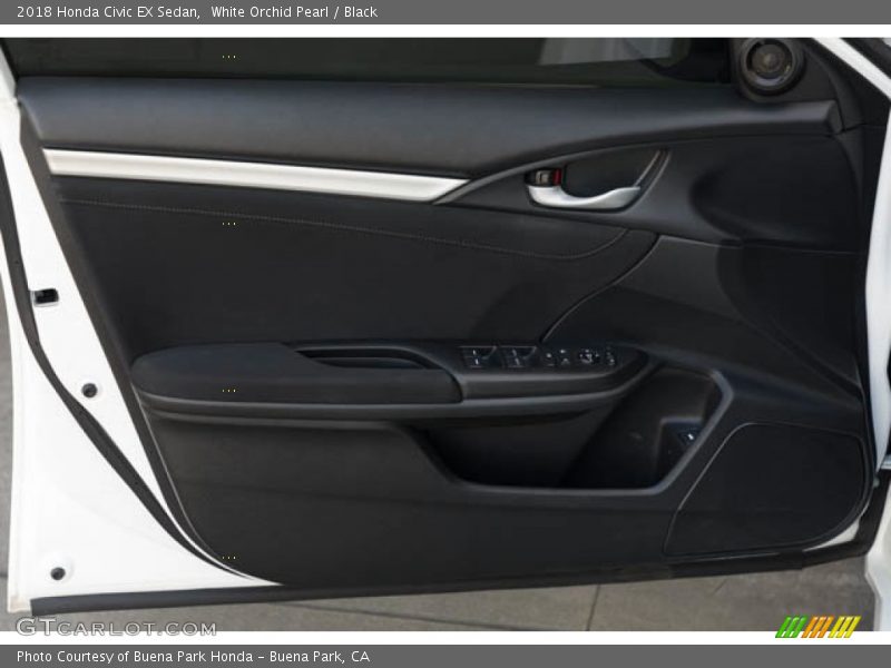 White Orchid Pearl / Black 2018 Honda Civic EX Sedan
