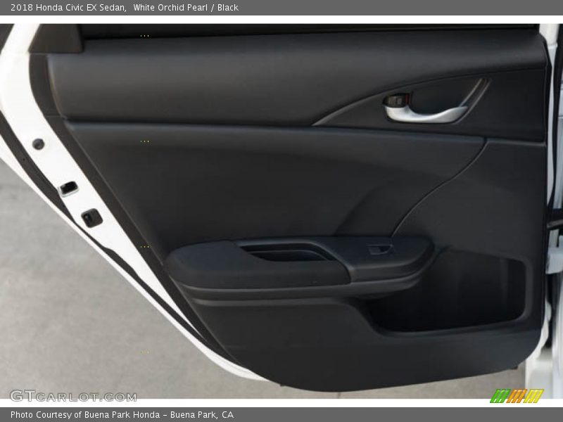 White Orchid Pearl / Black 2018 Honda Civic EX Sedan