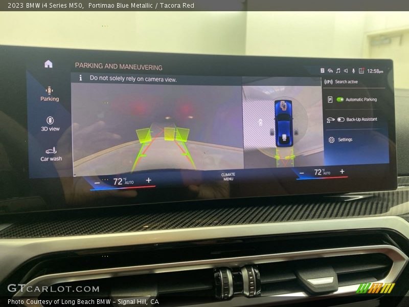 Portimao Blue Metallic / Tacora Red 2023 BMW i4 Series M50