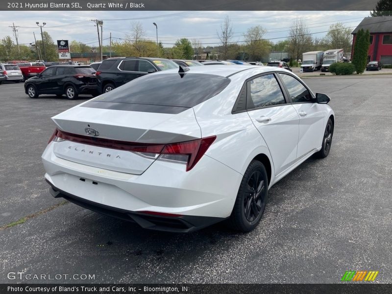 Quartz White / Black 2021 Hyundai Elantra SEL