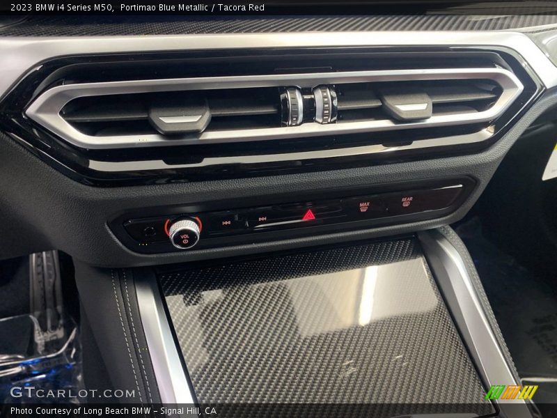 Portimao Blue Metallic / Tacora Red 2023 BMW i4 Series M50