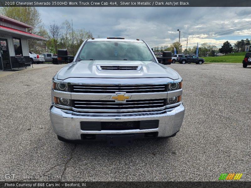 Silver Ice Metallic / Dark Ash/Jet Black 2018 Chevrolet Silverado 3500HD Work Truck Crew Cab 4x4