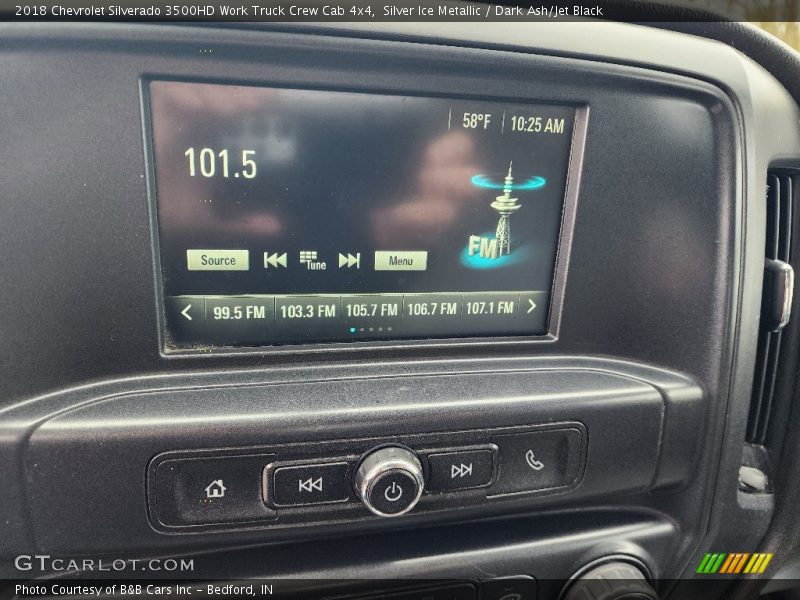 Silver Ice Metallic / Dark Ash/Jet Black 2018 Chevrolet Silverado 3500HD Work Truck Crew Cab 4x4