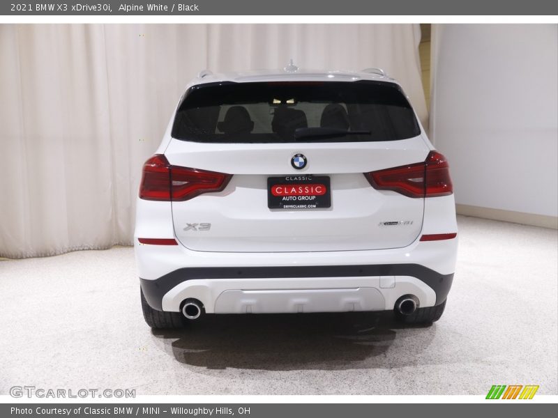 Alpine White / Black 2021 BMW X3 xDrive30i