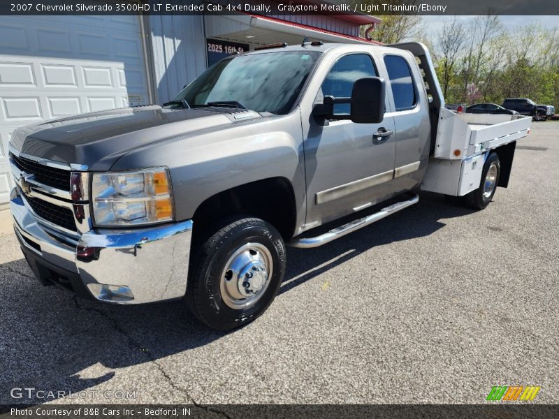Graystone Metallic / Light Titanium/Ebony 2007 Chevrolet Silverado 3500HD LT Extended Cab 4x4 Dually